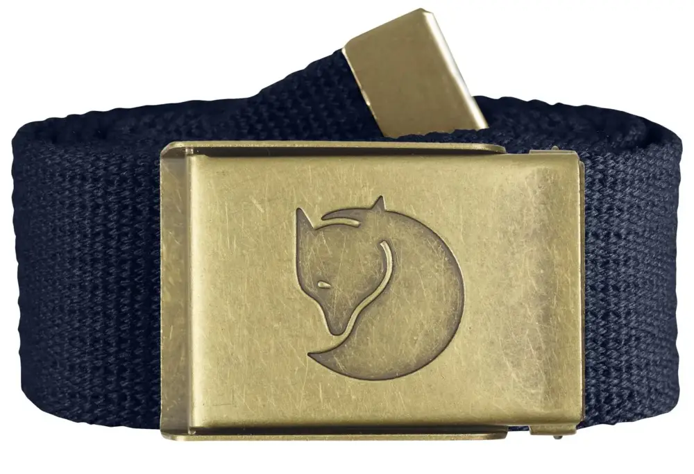 Szybka wysyłka Pasek Fjallraven Canvas Brass Belt 4 cm - Dark Navy