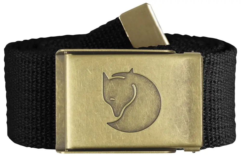 Nowość Pasek Fjallraven Canvas Brass Belt 4 cm - Black