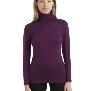 Bluza termoaktywna damska Icebreaker Merino 260 Tech LS Half Zip - Nightshade Popularny