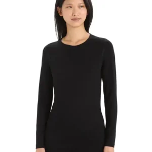 Bluza termoaktywna damska Icebreaker Merino 260 Tech LS Crewe - Black Do wyczerpania zapasów