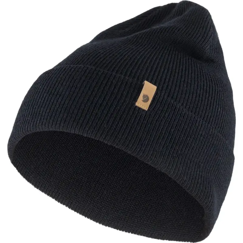 Dodaj do koszyka Czapka zimowa wełniana Fjallraven Classic Knit Hat - Dark Navy