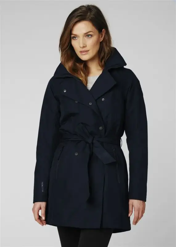 Niska cena Płaszcz ocieplany damski Helly Hansen Welsey II Trench Insulated - Navy