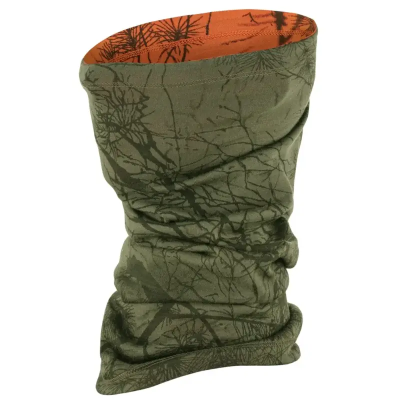 Komin myśliwski Fjallraven Lappland Neck Gaiter - Green Camo/Orange Multi Camo Oferta limitowana