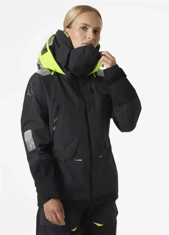 Szybka wysyłka Sztormiak damski Helly Hansen ÆGIR RACE JACKET 2.0 - Ebony