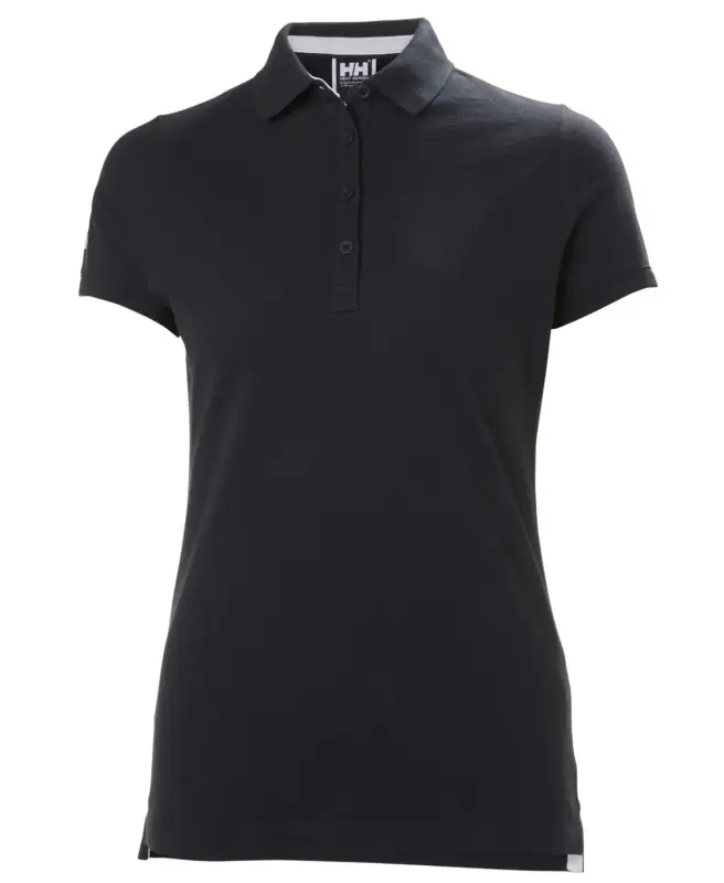 Koszulka bawełniana damska Helly Hansen Crew Pique 2 Polo - Navy Tani
