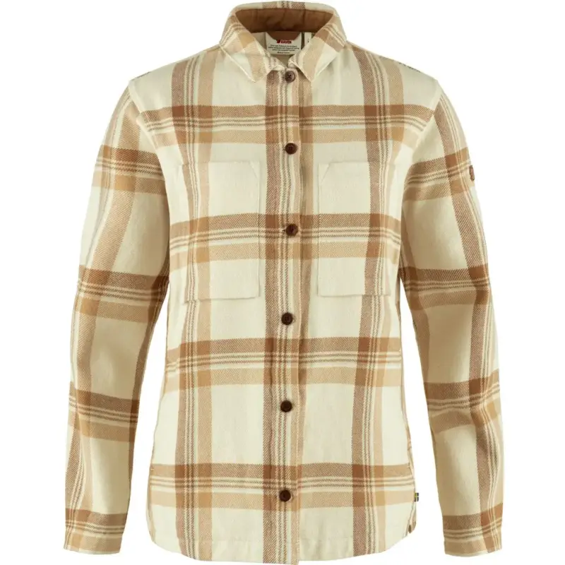 Tylko do końca tygodnia Koszula flanelowa damska Fjallraven Singi Flannel Overshirt - Chalk White/Dune Beige