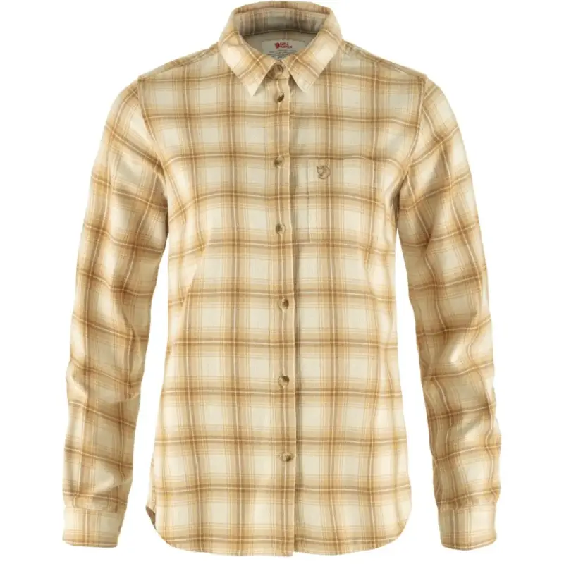 Kup online Koszula flanelowa damska Fjallraven Övik Flannel Shirt - Chalk White/Beige