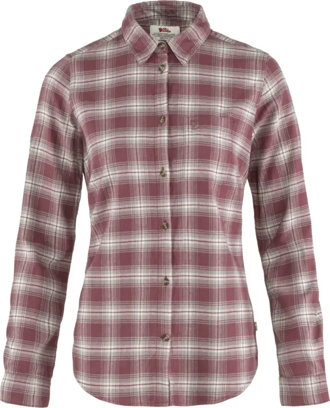 Oferta czasowa Koszula flanelowa damska Fjallraven Övik Flannel Shirt - Mesa Purple/Fog