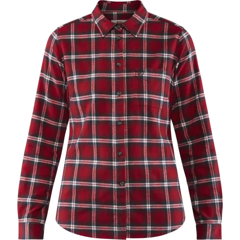 Łatwy zwrot Koszula flanelowa damska Fjallraven Övik Flannel Shirt - Deep Red