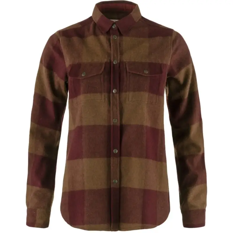 Koszula flanelowa damska Fjallraven Canada Shirt LS - Autumn/Bordeaux Oferta czasowa
