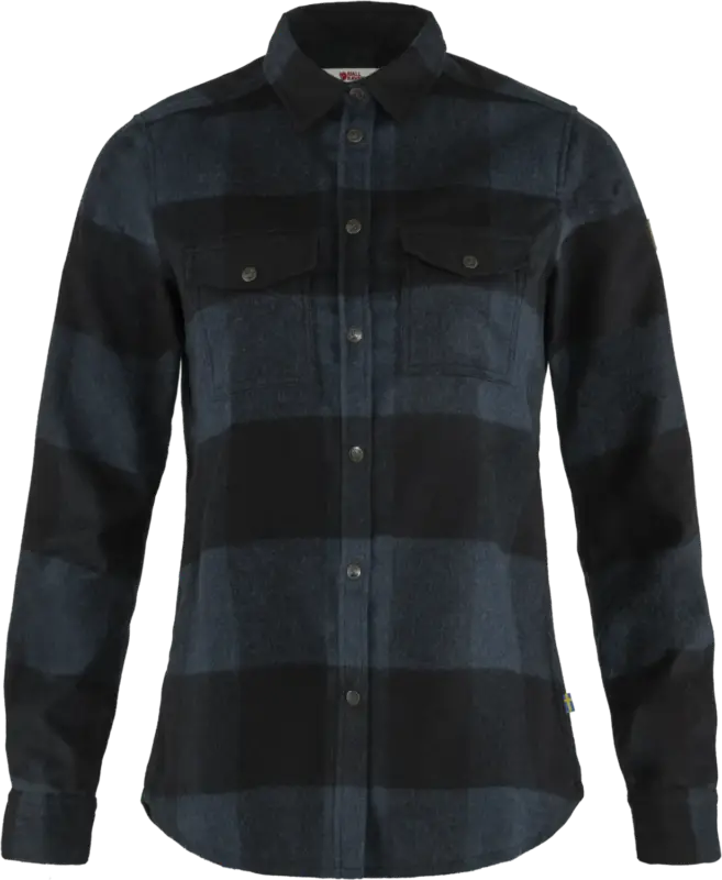 Koszula flanelowa damska Fjallraven Canada Shirt LS - Navy/Black Taniej