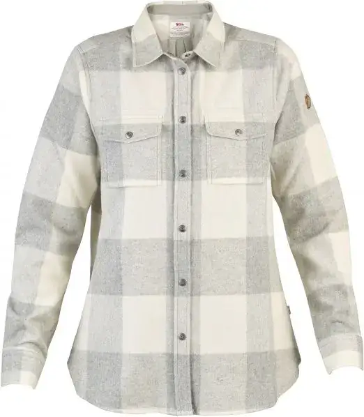 Koszula flanelowa damska Fjallraven Canada Shirt LS - Fog/Chalk White Ostatnie sztuki