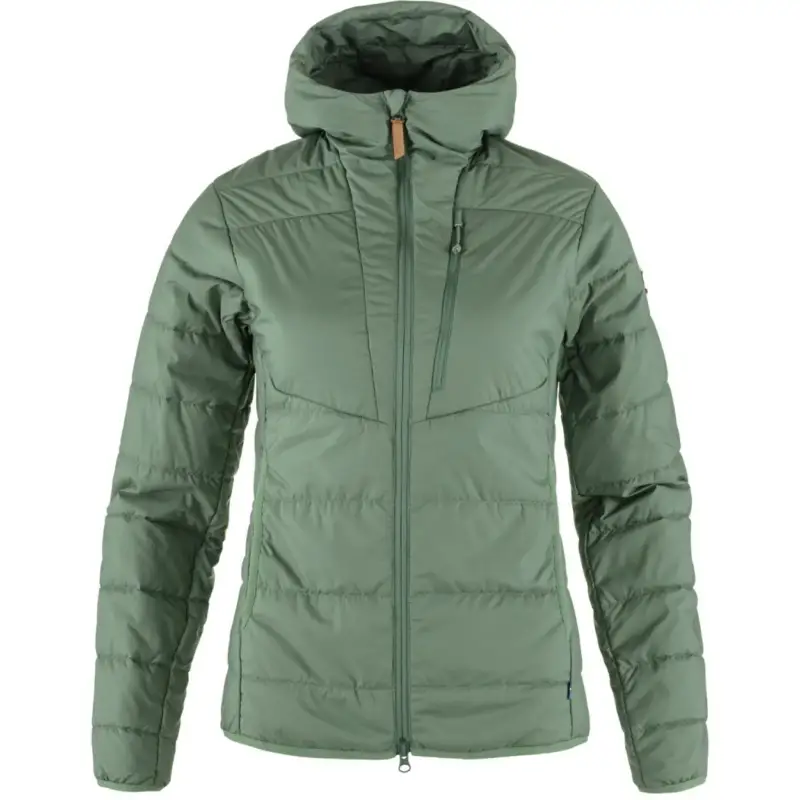 Sprawdź teraz Kurtka ocieplana damska Fjallraven Keb Padded Hoodie - Patina Green