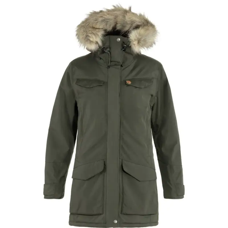 Kurtka ocieplana damska Fjallraven Nuuk Parka - Deep Forest Okazja