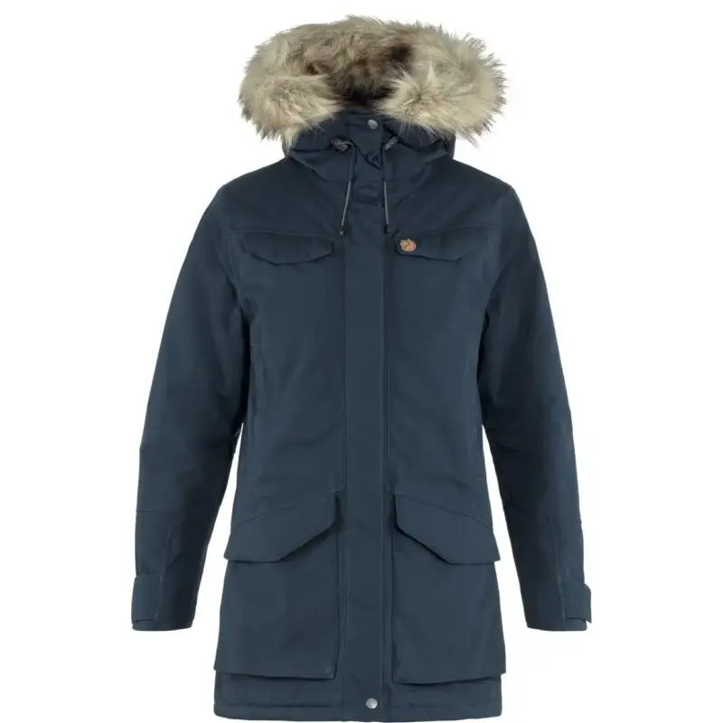 Kurtka ocieplana damska Fjallraven Nuuk Parka - Dark Navy Oferta czasowa