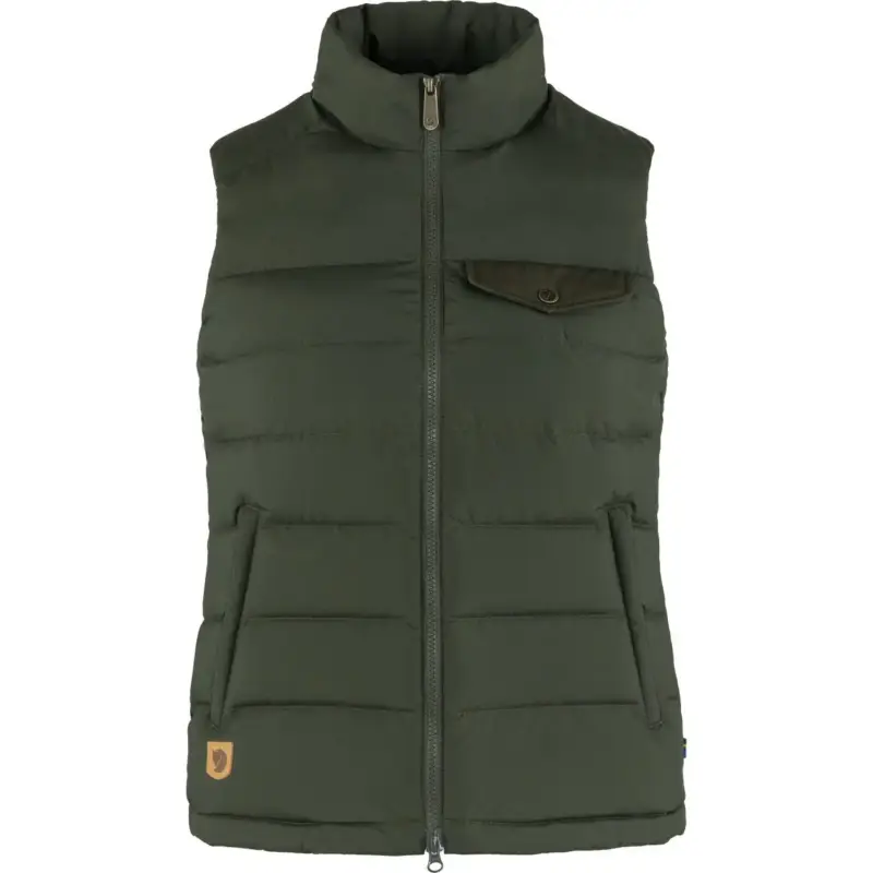 Kamizelka puchowa damska Fjallraven Greenland Down Liner - Deep Forest Wyprzedaż