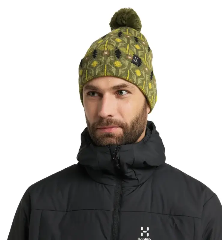 Zamów dziś Czapka polarowa Haglofs Mountain Jaquard Beanie - Olive Green Pattern