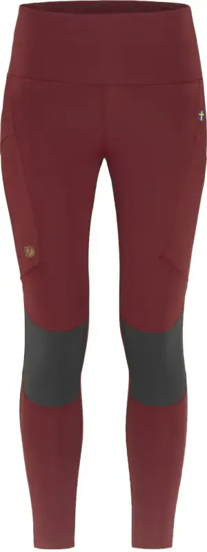Spodnie trekkingowe damskie Fjallraven Abisko Trekking Tights Pro - Pomegranate Red Rabat