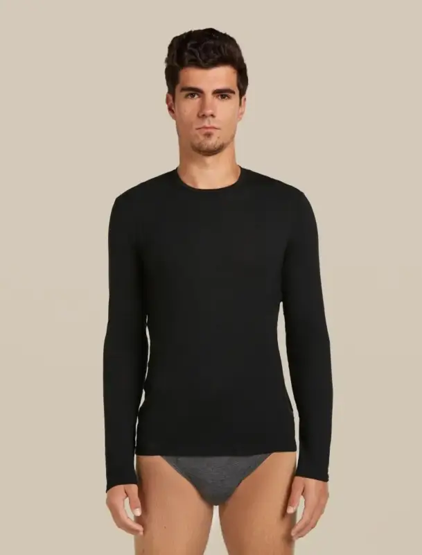 Zamów teraz Bluza termoaktywna z merino męska Icebreaker Merino 150 Anatomica - Black
