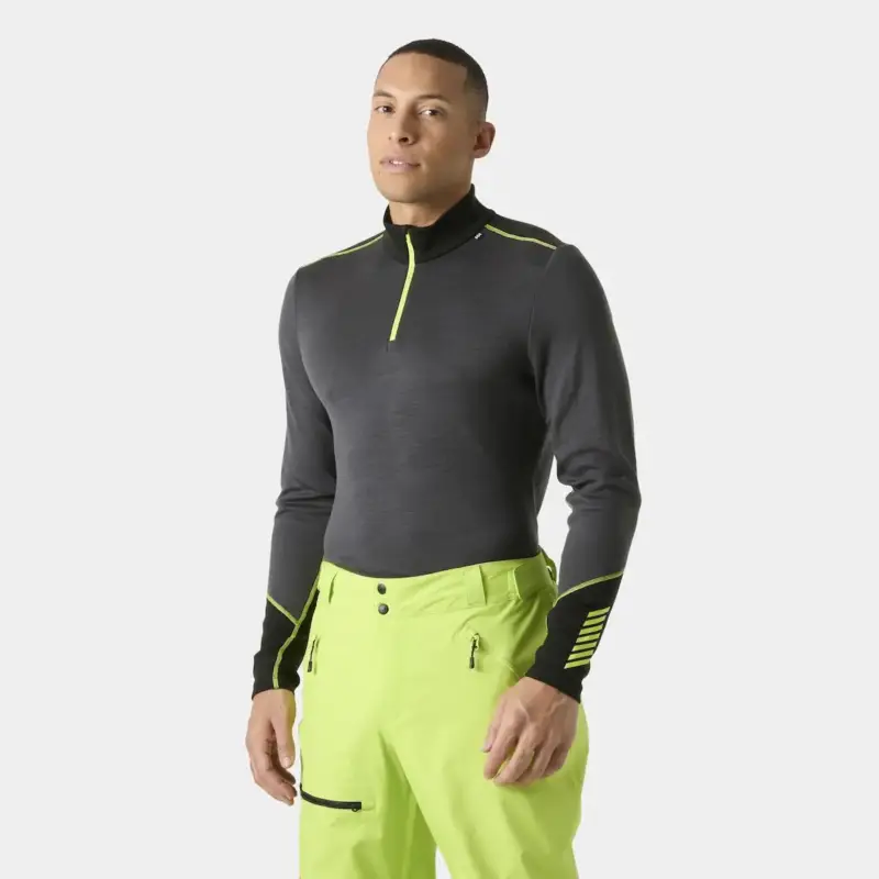 Bluza termoaktywna z merynosa męska Helly Hansen Lifa Merino Midweight 1/2 Zip - Thunder Grey Oferta