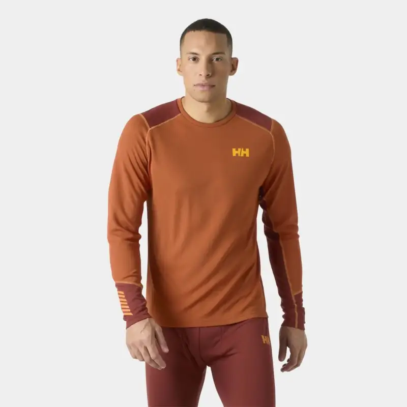 Tani Bluza termoaktywna męska Helly Hansen Lifa Active Crew - Ginger Biscuit