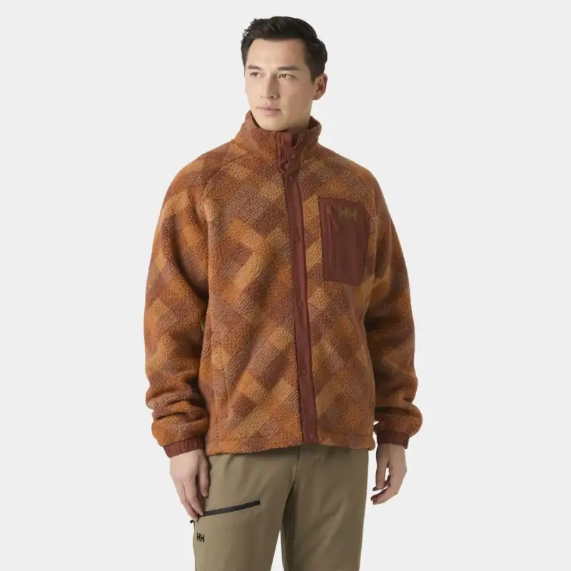 Polar męski Helly Hansen Panorama Printed Pile Snap - Ginger Biscuit Nowy