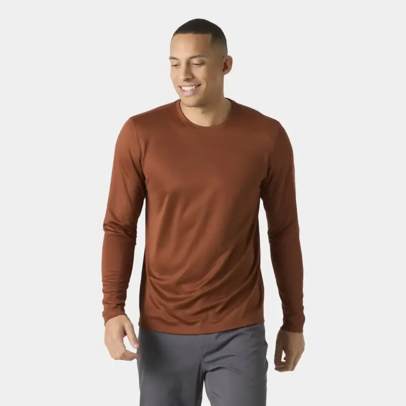 Hit sprzedaży Bluza z filtrem UV męska Helly Hansen HH Tech Crew Long Sleeve 2.0 - Iron Oxide