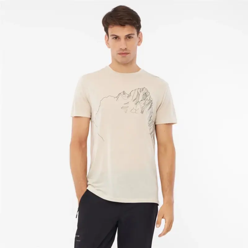 Premium Koszulka z ochroną UV męska Viking Morain - Beige