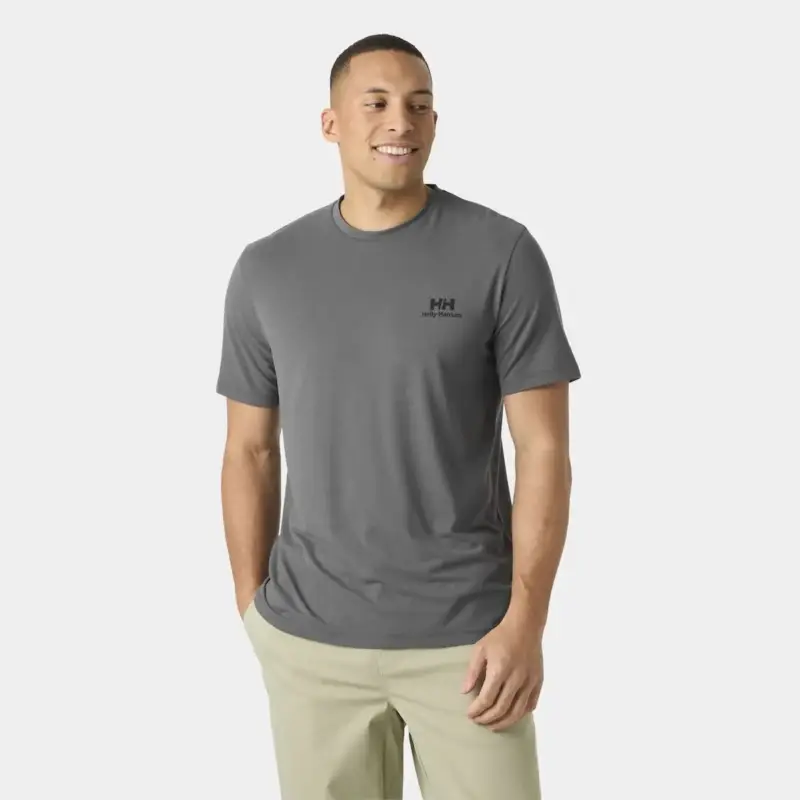 Ostatnie sztuki Koszulka z filtrem UV męska Helly Hansen Skog Graphic T-Shirt - Thunder Grey
