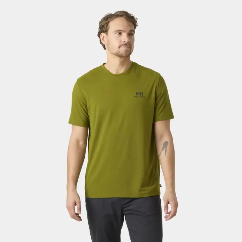 Koszulka z filtrem UV męska Helly Hansen Skog Graphic T-Shirt - Olive Green Rabat