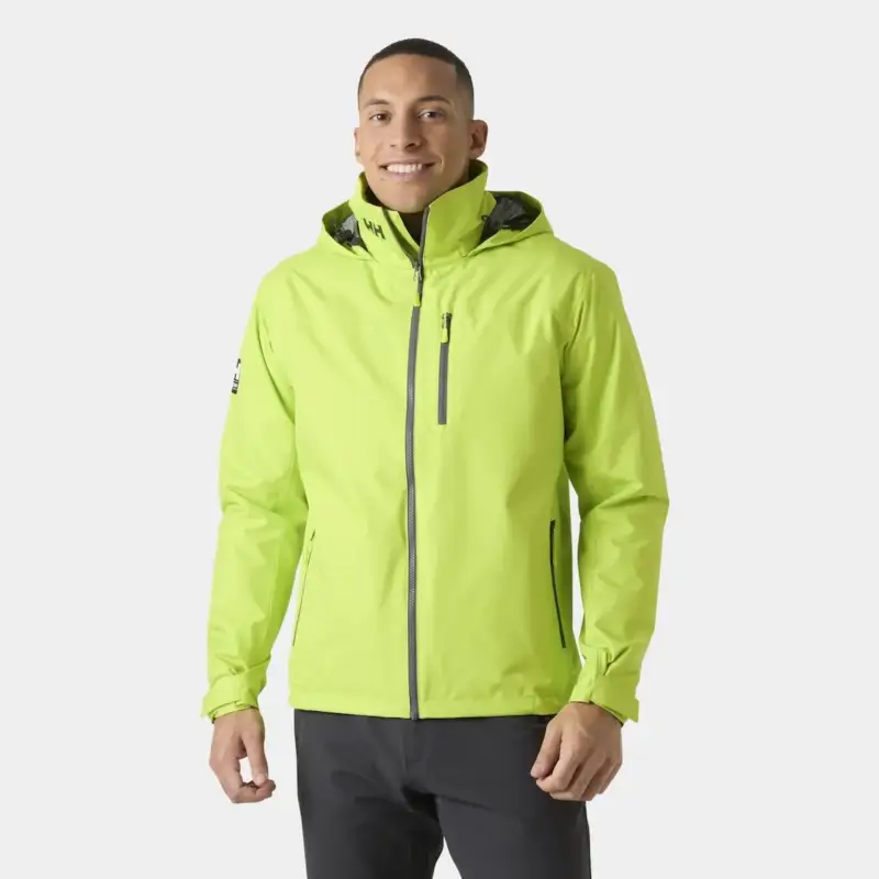 Sprawdź teraz Kurtka żeglarska męska Helly Hansen Crew Hooded Midlayer Jacket 2 - Luminous Green