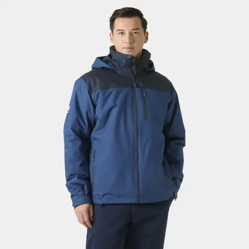Zniżka Kurtka żeglarska męska Helly Hansen Crew Hooded Pile Jacket - Dark Blue