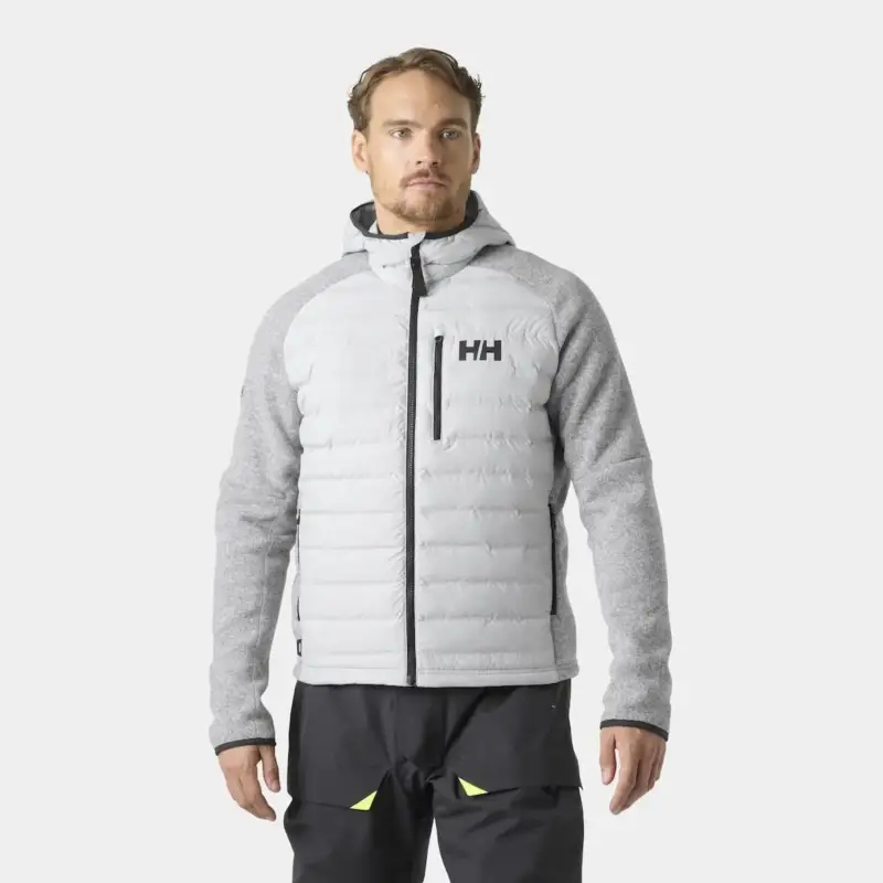 Sprawdź teraz Kurtka ocieplana męska Helly Hansen Skagen Hybrid Knit Insulator - Grey Fog