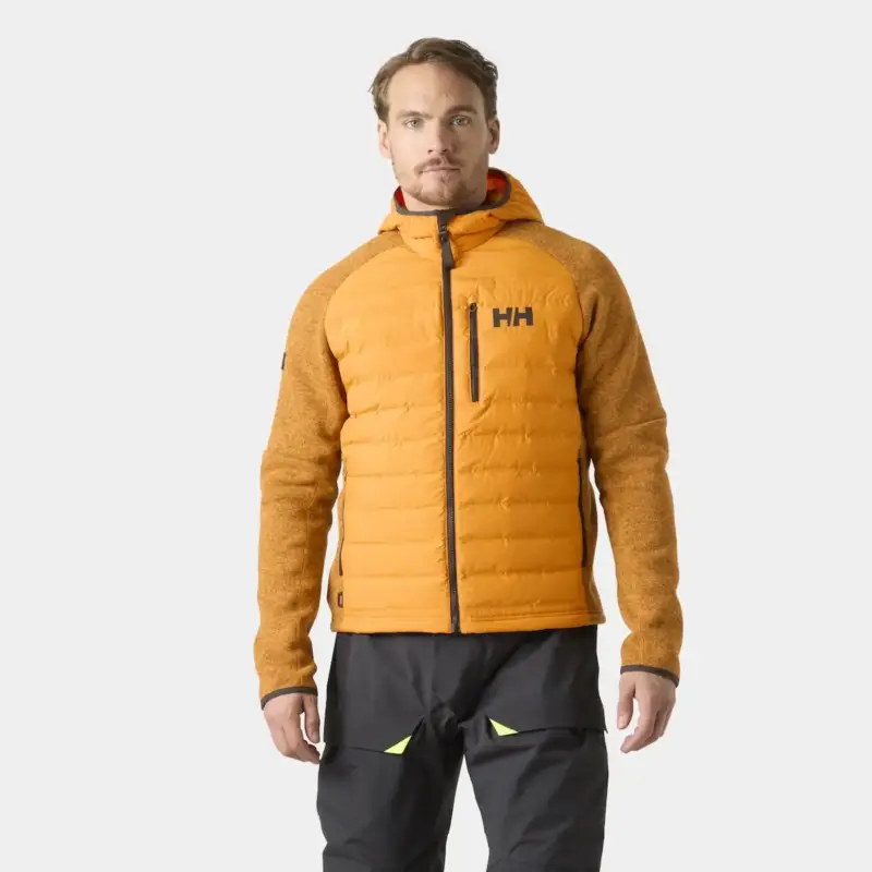 Kurtka ocieplana męska Helly Hansen Skagen Hybrid Knit Insulator - Ignite Orange Oferta limitowana