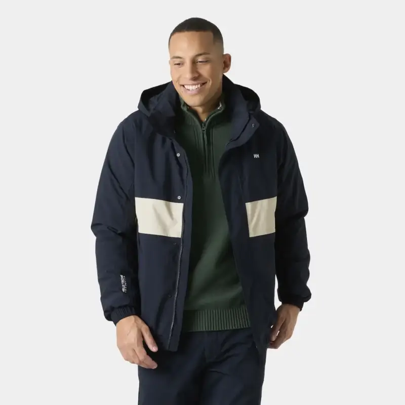 Niska cena Kurtka ocieplana męska Helly Hansen Smoegen Insulated Rain Jacket - Navy Stripe