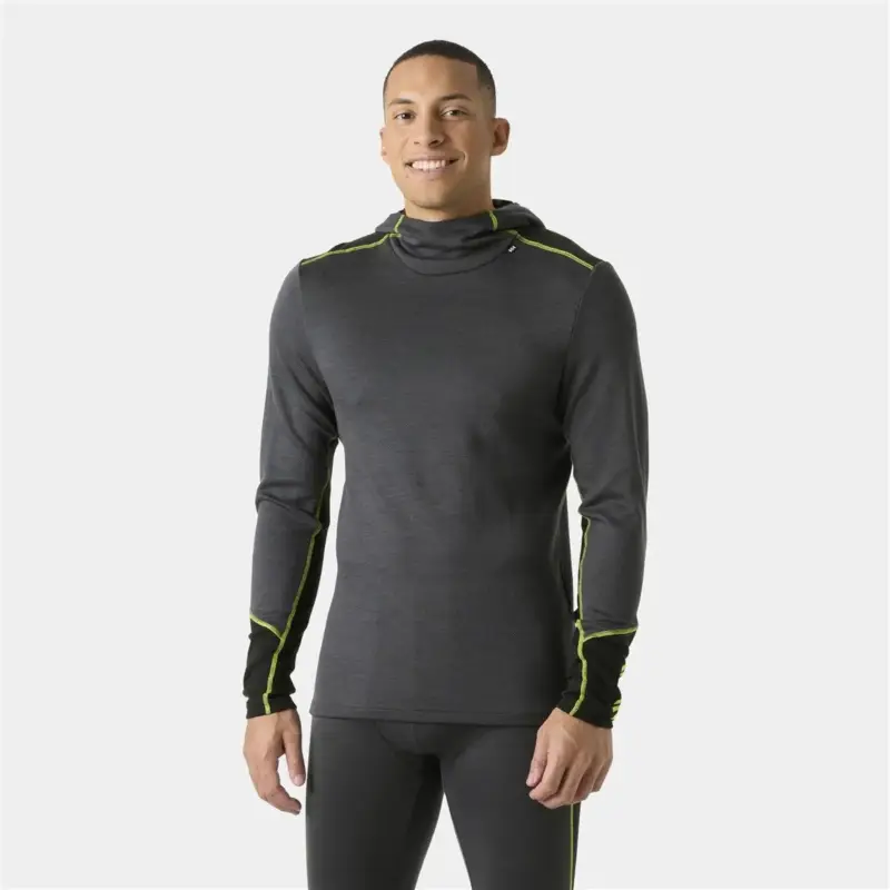 Bluza termoaktywna z merynosa męska Helly Hansen Lifa Merino Midweight Hoodie - Thunder Grey Premium