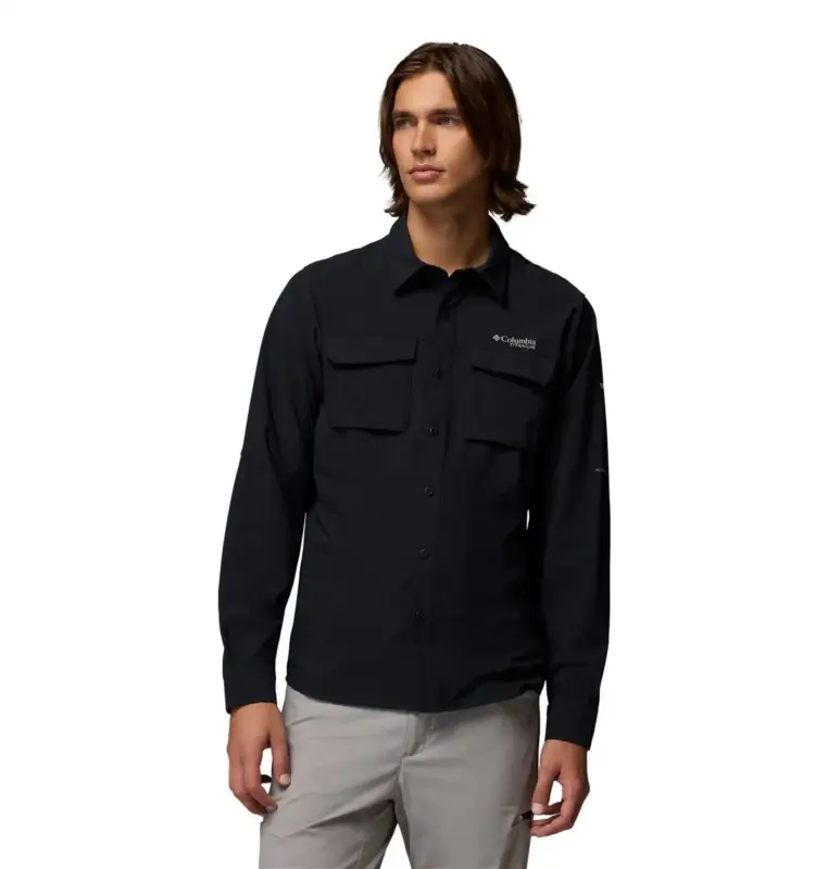 Bezpieczna płatność Koszula z filtrem UV męska Columbia Silver Ridge™ Elite EU LS Woven - Black