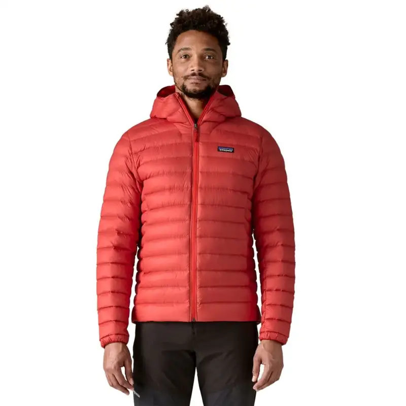Kurtka puchowa męska Patagonia Down Sweater Hoody - Amanita Red Obniżka ceny