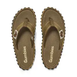 Japonki męskie Gumbies Islander Flip-Flops - Classic Khaki Zniżka