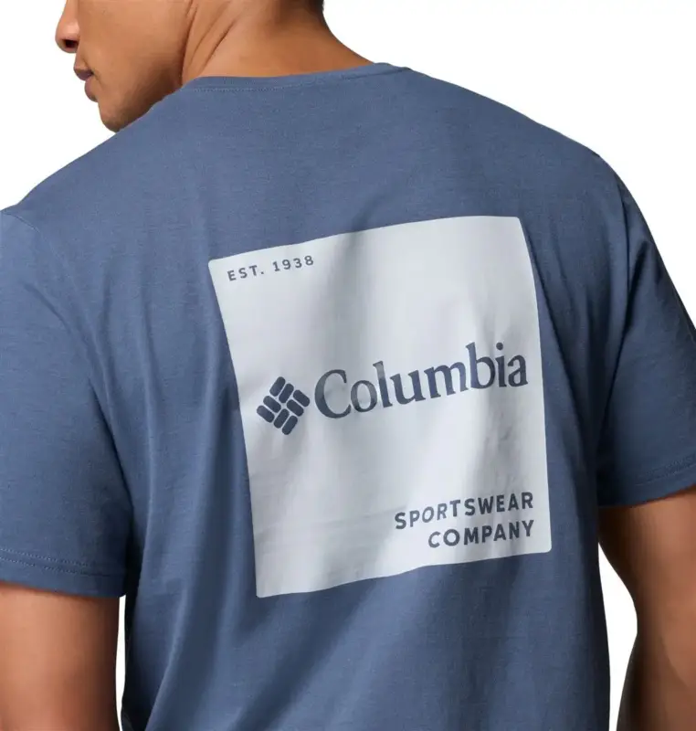 Koszulka bawełniana męska Columbia CSC™ Logo Back Tee - Dark Mountain Dostępne od ręki