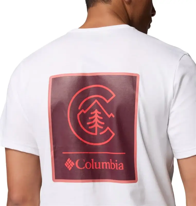 Zamów dziś Koszulka bawełniana męska Columbia CSC™ Logo Back Tee - White, Linework
