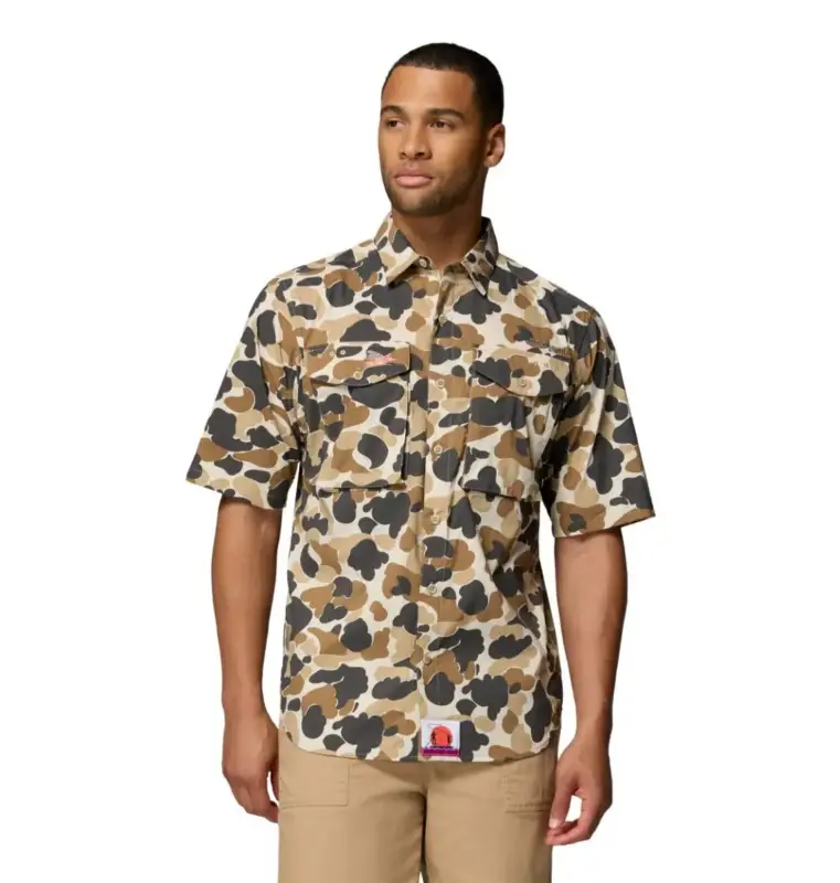 Tylko do końca tygodnia Koszula bawełniana męska Columbia PFG Bonefish Flats™ Printed SS Shirt - BC Deltahunter