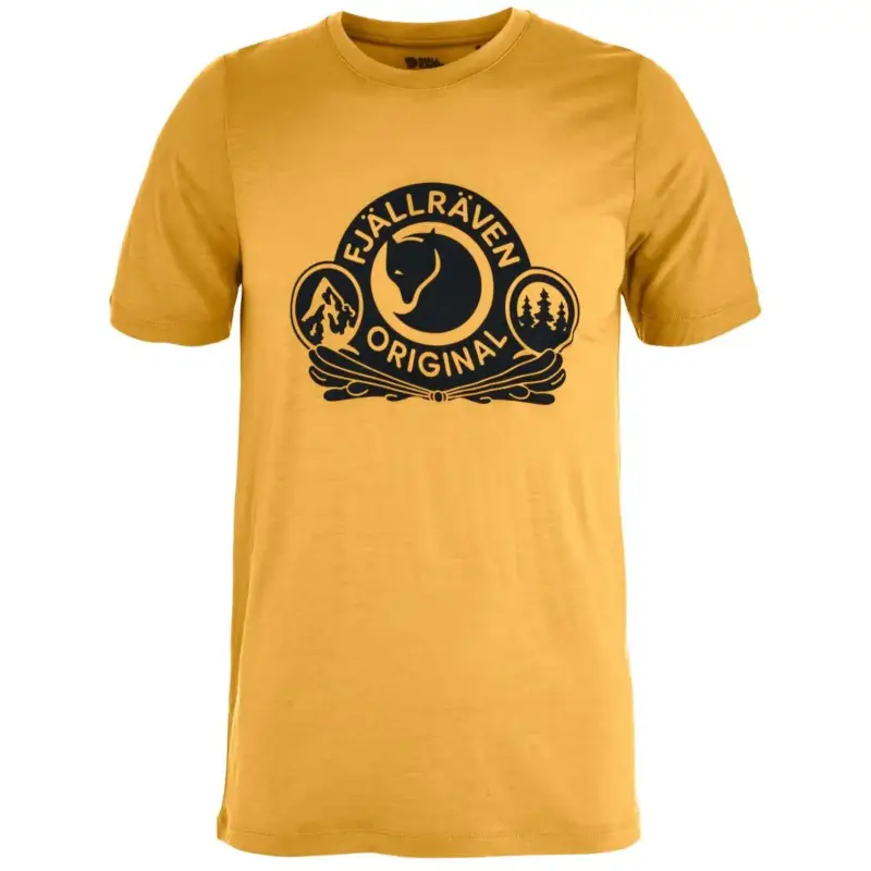 T-Shirt wełniany męski Fjallraven Abisko Wool Classic SS - Ochre Nowość
