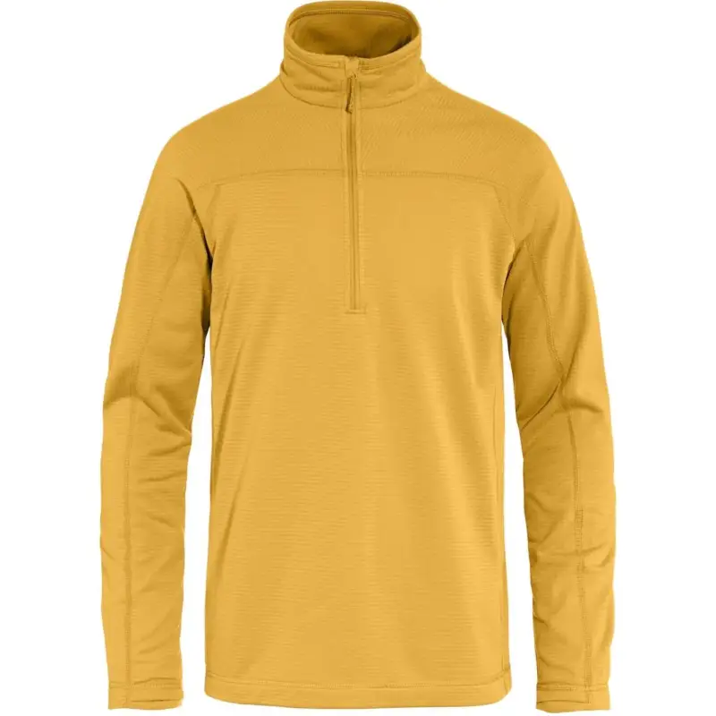 Nie przegap Polar męski Fjallraven Abisko Lite Fleece Half Zip - Ochre