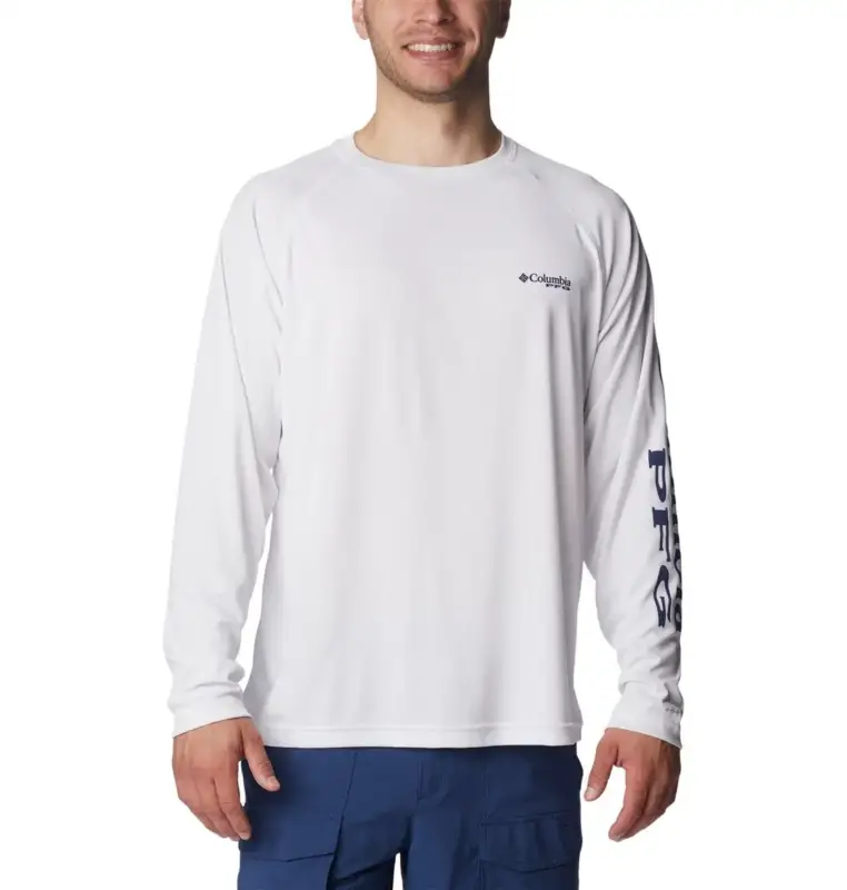 Bluza szybkoschnąca męska Columbia PFG Terminal Tackle LS Shirt - White Tylko do końca tygodnia