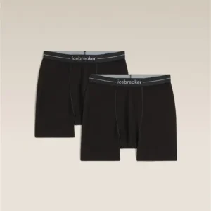 Bezpieczne zakupy Bokserki termoaktywne męskie 2-pak Icebreaker Merino 150 Anatomica Boxers 2 Pack - Black