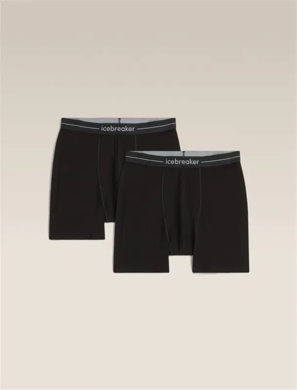 Bezpieczne zakupy Bokserki termoaktywne męskie 2-pak Icebreaker Merino 150 Anatomica Boxers 2 Pack - Black