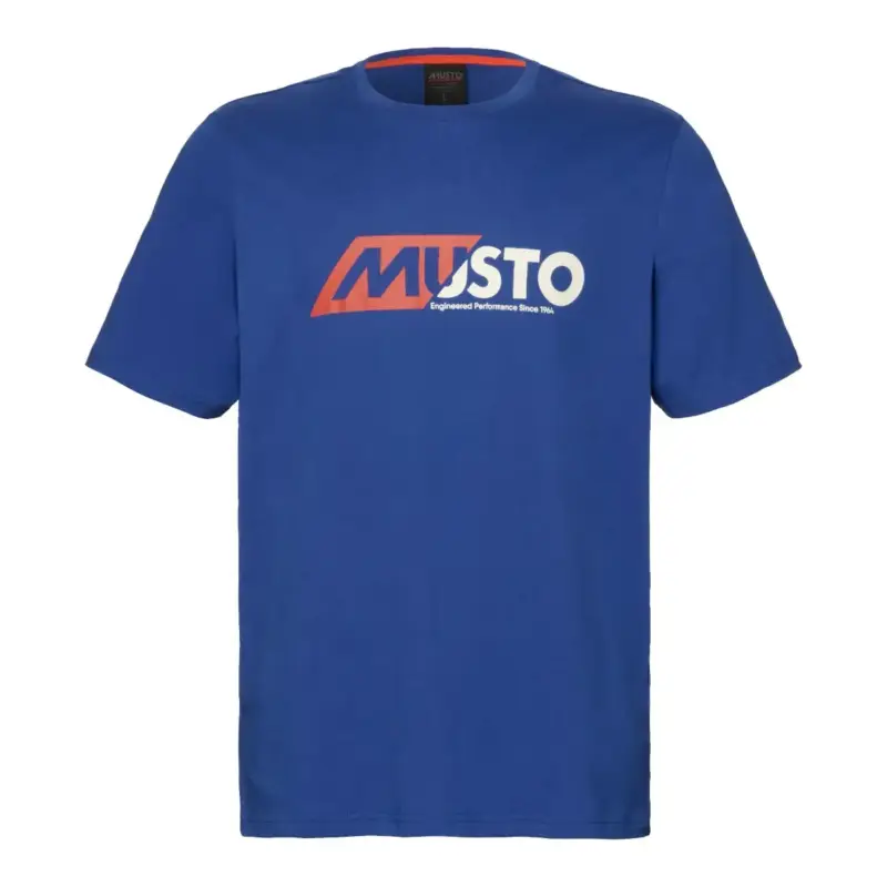 Koszulka bawełniana męska Musto Marine Graphic Ss Tee - Mazarine Blue Hit sprzedaży