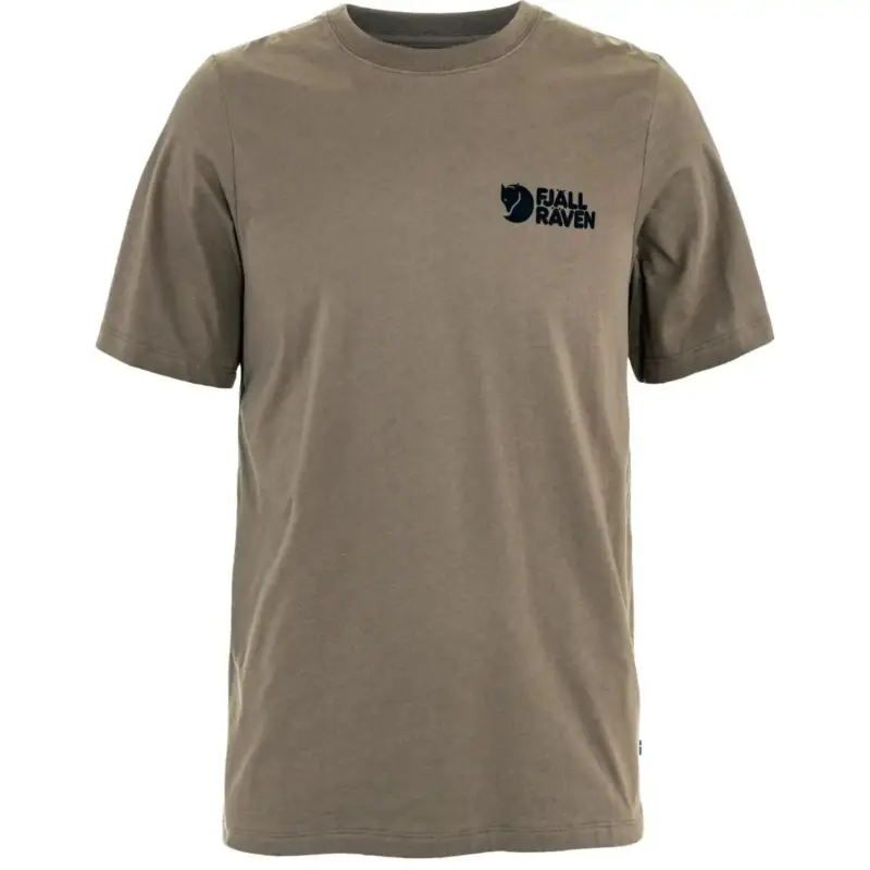 T-shirt bawełniany męski Fjallraven Swedish Forest T-Shirt - Suede Brown Oferta