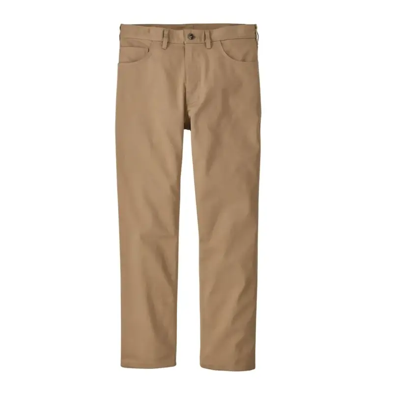 Nie przegap Spodnie turystyczne męskie Patagonia Twill Traveler 5-Pocket Pants - Slab Khaki